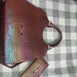 Pink and Purple Structured Tote Bag